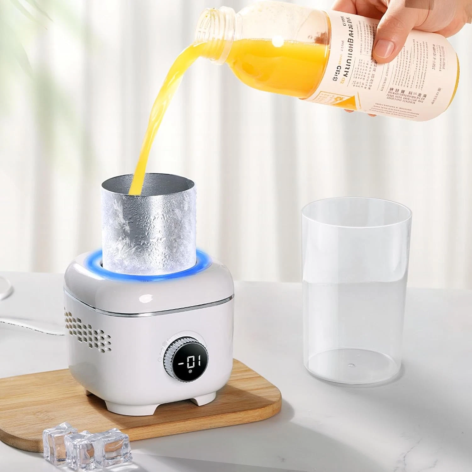 Mood Light Cooling Cup - 2-in-1 Electric Beverage Cooler for All Drinks
Opens in a new window or tab