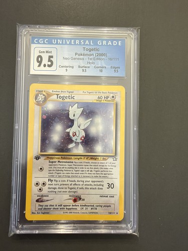 Togetic (1st Edition) graded CGC 9.5 for sale on eBay