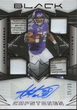 Adrian Peterson 2024 Black Capstones Auto Autograph Patch Vikings 25/25