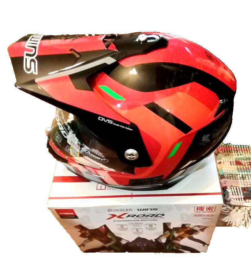 Evangelion WINS X-ROAD Limited Asuka Unit 2 Full Face Helmet Size