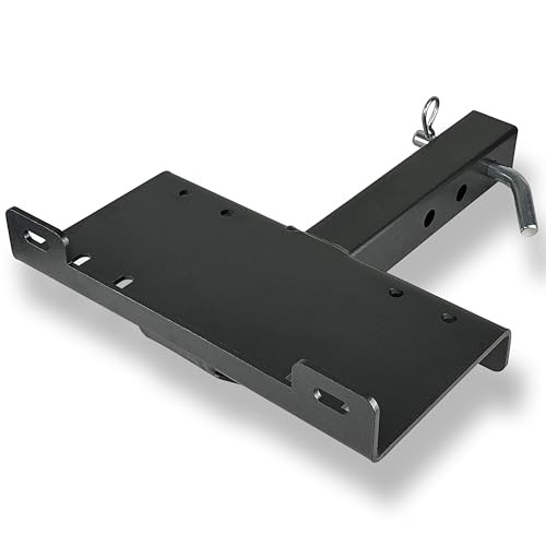  Winch Hitch Mounting Plate, Towing Winch Mounts Large Winch Mounting Plate - Picture 2 of 7