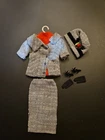 Vintage Tagged 1963 Barbie 954 Career Girl Skirt Jacket Gloves Shirt Heels Hat