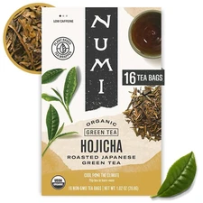 Numi Organic Hojicha Japanese Green Tea Bags 16 Count Roasted Green Tea
