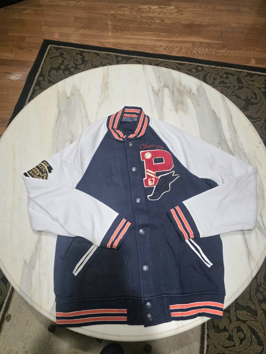 Polo Ralph Lauren Patch P Wing Baseball Bulldog Varsity Letterman