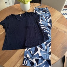 Women  s Soma Cool Nights Pajama Set top - Large And Pants - X-Large 