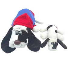 Original 1985 Tonka Pound Puppies Plush Dogs Large Classic w/ Hoodie  Baby Pup