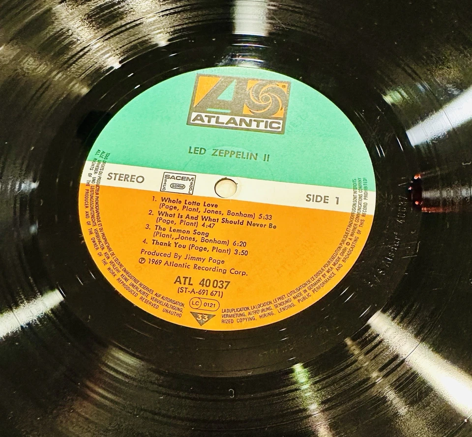 1972 LED ZEPPELIN RARE France Import LP Atlantic Gatefold Beautiful! Oui Oui! - Image 3 of 4