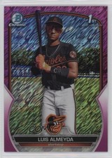 2023 Bowman Chrome Prospects Fuchsia Shimmer Refractor 196/199 Luis Almeyda 0uq0