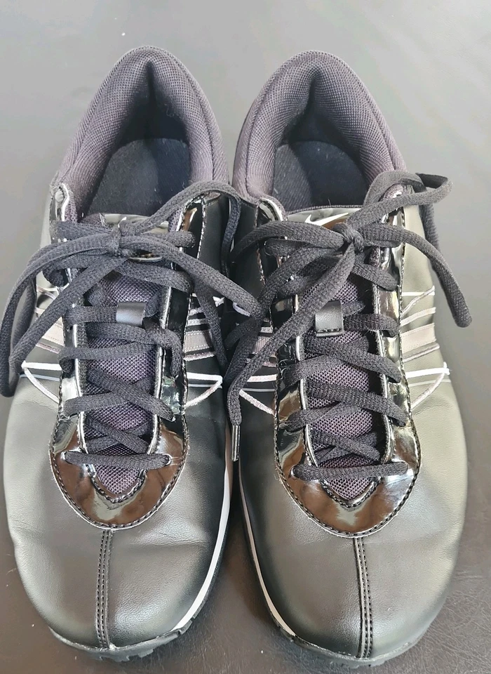 Nike Golf Delight Cleats Womens 8.5 Black Leather Lace Up Soft Spike (Worn Once) - Image 3 of 4