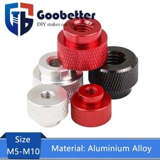 Knurled Thumb Nuts Aluminum Alloy M5 M6 M8 M10 Through Hole Hand Step Knobs Nut