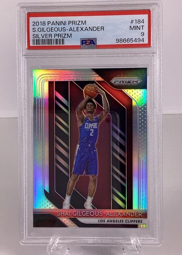 2018-19 Panini Prizm Shai Gilgeous-Alexander #184 RC Rookie Silver PSA 9