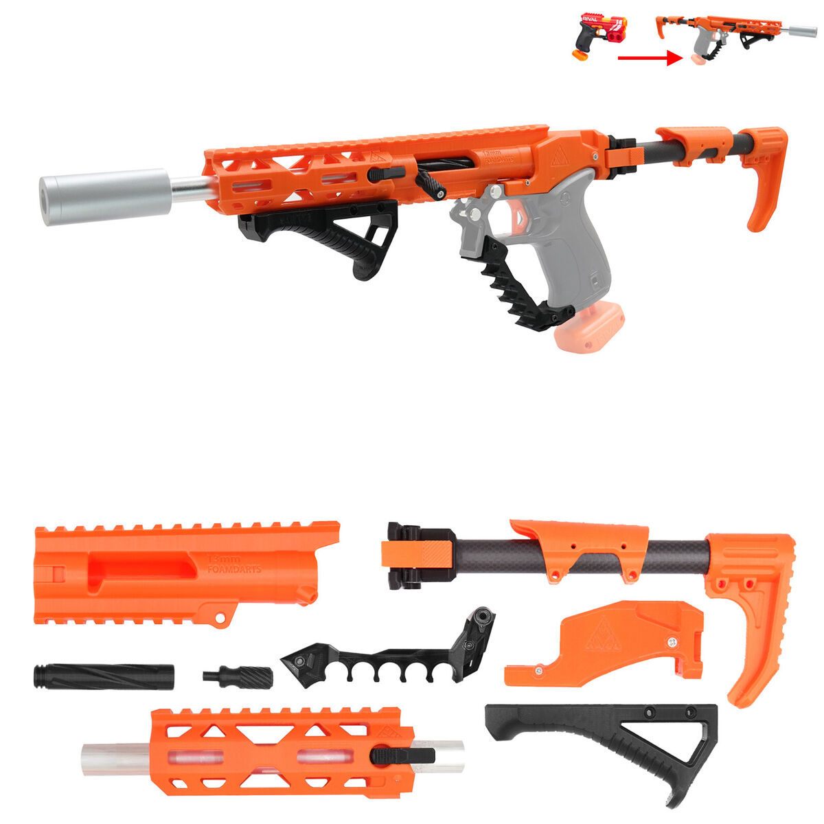 ShanyeCC Jiaolt Short darts conversion Kit for Nerf Rival ShanyeCC Jiaolt Short darts conversion Kit for Nerf Rival