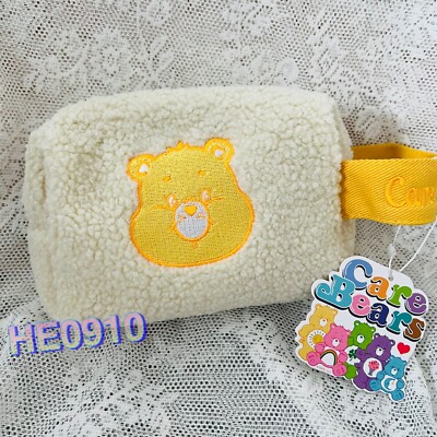 Care Bears YELLOW BEAR Fuzzy Kosmetiktasche Reisetasche Federmäppchen