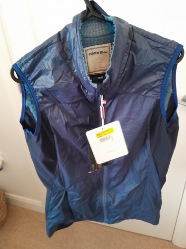 Castelli Damen Unlimited Thermo Puffy Road Gravel Radsport Weste Gilet Small Navi