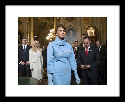 Melania Trump Blue Dress Ralph Lauren Melania Trump 8x10