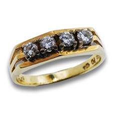 Ring 585 Gold 14 Kt Gelbgold Diamant 0,39 Ct Brillant Damen Wert 1990,-