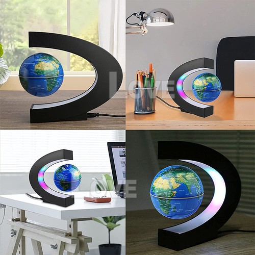 Magnetic Levitating Floating Rotating Globe World Map LED Lamp Light Education - Picture 7 of 7