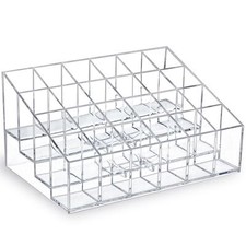 Clear Acrylic Lipgloss Lipstick Organizer Display Rack with 24 Slots