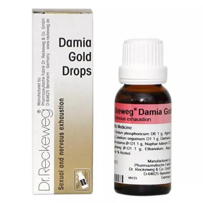 Dr. Reckeweg Germany Homeopathic Damia Gold Drops (22ml)  for Men Sexual Health