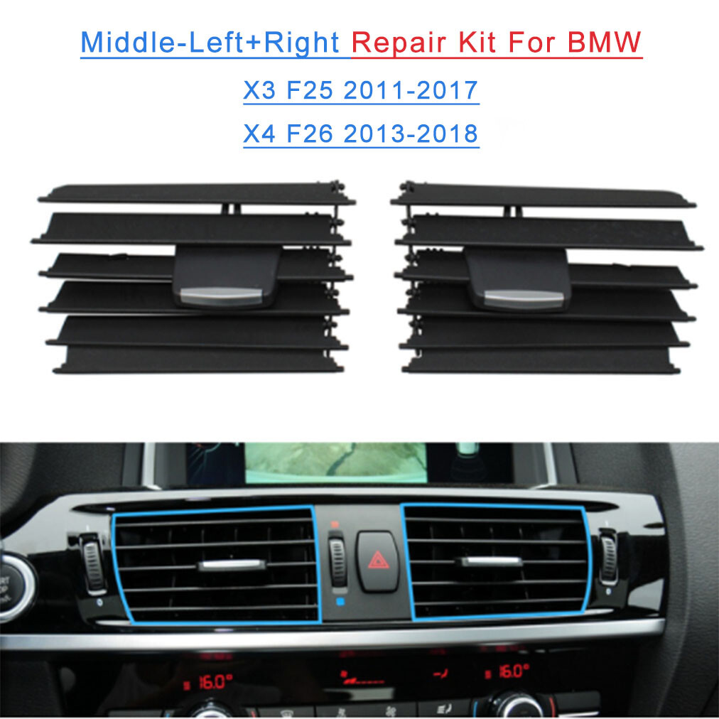 Fit For BMW X3 X4 F25 F26 Car Front Dashboard Central Ac Vent Grille Repair Kit