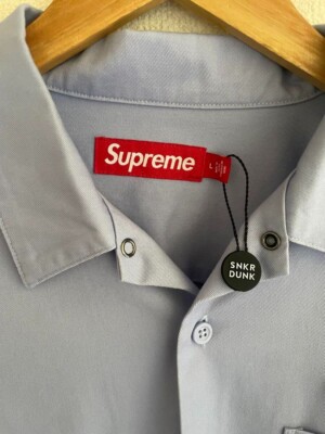 Supreme Thermal Sleeve Work Shirt size L color Light Blue Supreme Thermal Sleeve Work Shirt size L color Light Blue