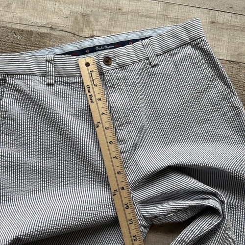 Brooks Brothers Seersucker Pants Boys 18 Nautical Blue Striped Straight Leg - Picture 10 of 16