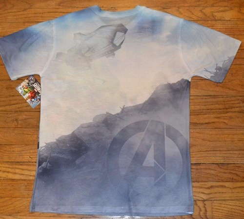 2 Sided Graphic T Shirt MARVEL Comics Avengers Hulk Captain America Ironman Thor - Picture 3 of 4