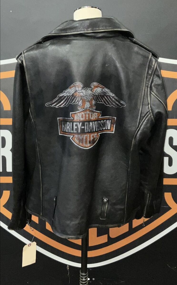 Harley davidson leather jacket womens 2W Distressed NEW Harley davidson leather jacket womens 2W Distressed NEW