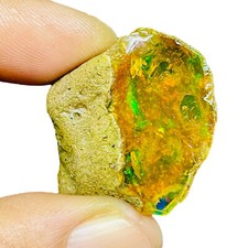 50.75 Cts Natural Ethiopian Opal Rough 33x26mm Huge Untreated Loose Gemstone