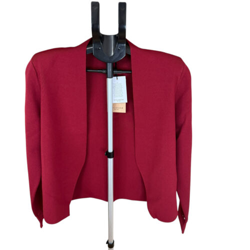 M.M.Lafleur Blazer Open Jacket Cardigan Women's Red Business Career Size XXL