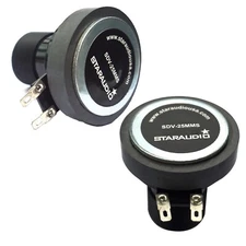 2-Pack 25MM Titanium  Drivers Compression Screw-on Horn Speaker Driver Tweeters