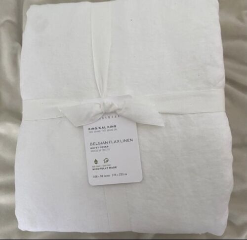 Pottery Barn Belgian Flax Linen Duvet Cover King/Cal King NWT - Picture 1 of 3