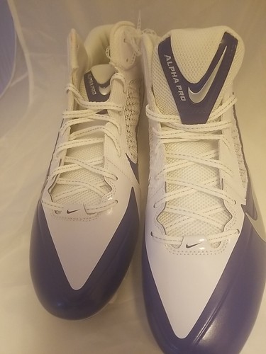 Nike Alpha Pro 3/4 Fußballschuhe | Weiß Silber Blau | Cowboys | US 14 - Bild 1 von 14