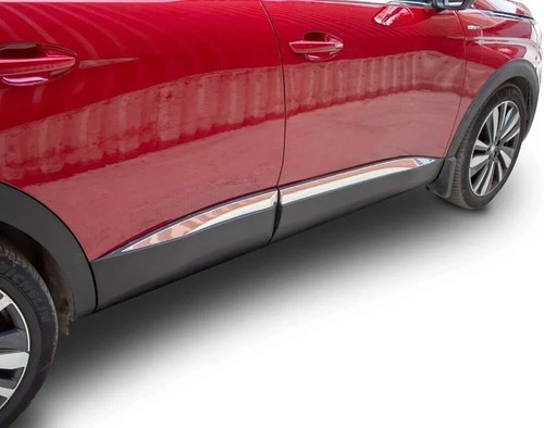 per Peugeot 3008 2016+ CROMO Modanatura Streamer Porta Laterale Acciaio Inox ... - Foto 2 di 4