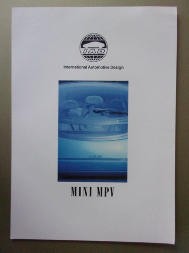 IAD MINI MPV orig 1988 Concept Car Brochure - International Automotive Design