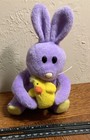 Lilac Bunny Rabbit  With Chick Plush 7” GAC 1999 Easter Stuffed Animal — photo 1