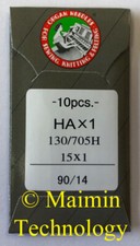 10 90/14 SHARP ORGAN FLAT SHANK 15X1 HAX1 130/705 HOME SEWING MACHINE NEEDLES