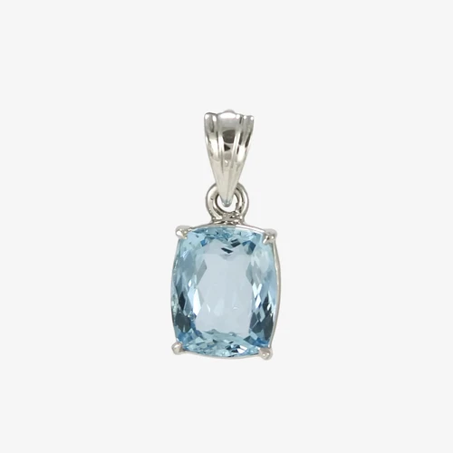 Aquamarine Pendant for Women | 925 Silver Jewelry | Elegant Anniversary Gift - product listing photo