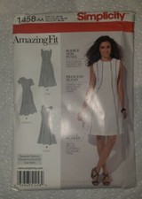 Simplicity 1458 Sz 10-18 Misses Dresses UNCUT Sewing Pattern