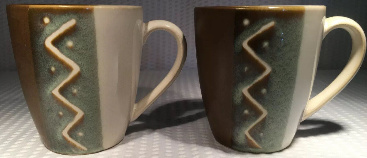 sangoです！ Lot Of 2~ Sango Zig Zag 4012 ZIGZAG Cream Brown Green Coffee