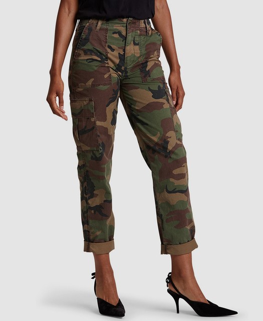 Hudson Womens Brown Cargo Camo Casual 