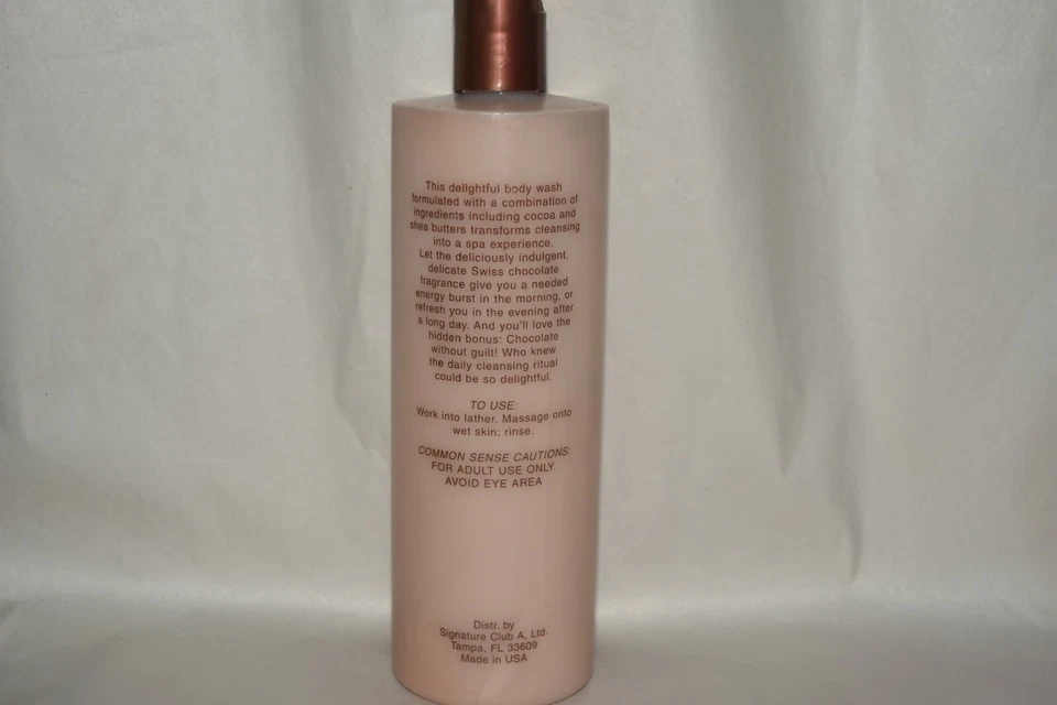 Gel de baño y ducha Signature Club A Swiss Chocolate 16 oz 💛 sellado Foto 2 de 2