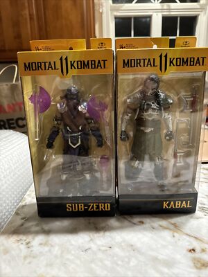 McFARLANE TOYS Mortal Kombat 11 SUB-ZERO & KABAL Winter Purple 7  Figure LOT