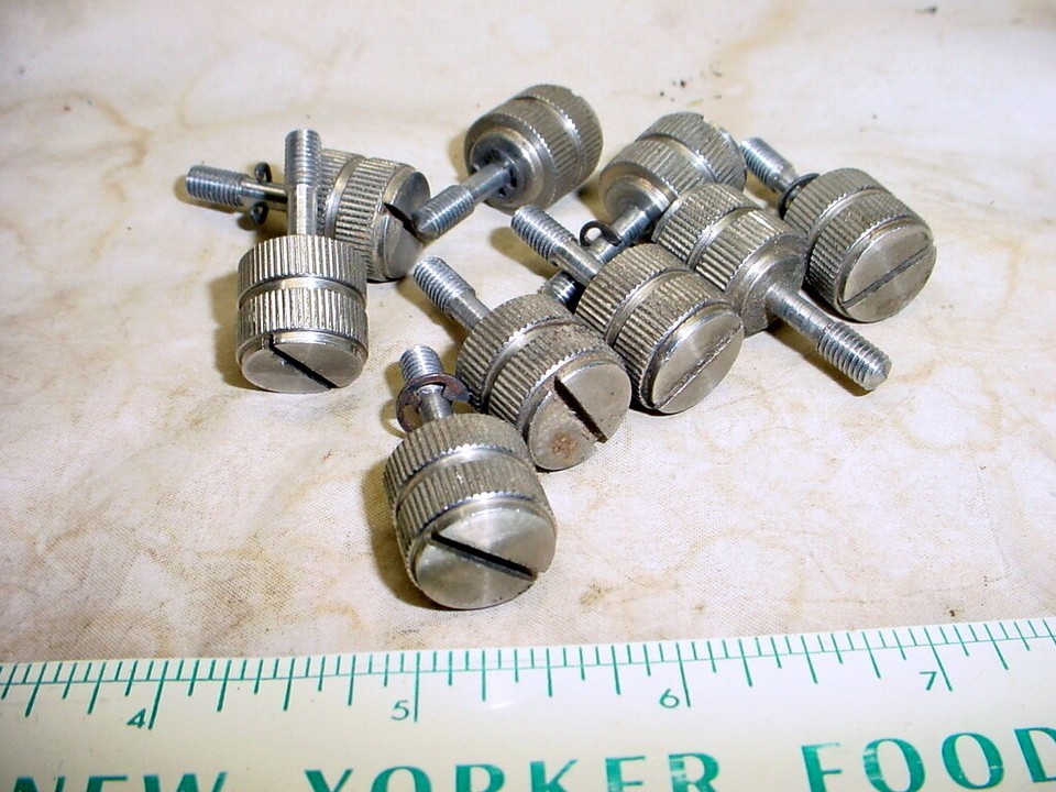 10 Vintage Large Chassis Thumb Screws Lock Down Bolts DYI Amp eBay