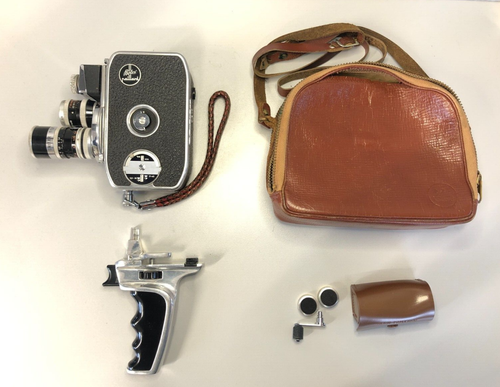 CINEPRESA ANALOGICA Paillard Bolex D8L 8mm + 3 OBIETTIVI PISTOLGRIP CUSTODIA '50 - 第 4/16 張圖片