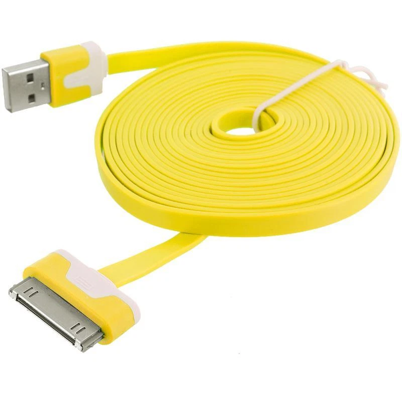 NTJ 6FT Flat Noodle data Charger power Cable cord for iPhone 4 4s 3 iPod Nano 6 - Image 4 of 4