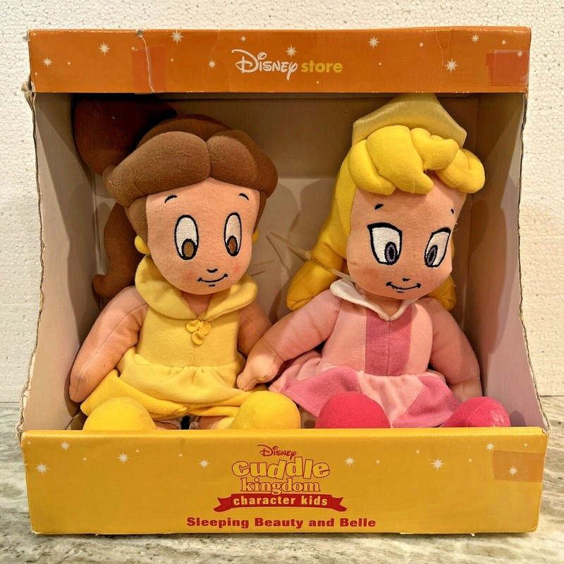 NEW DISNEY PRINCESS SLEEPING BEAUTY BELLE CHARACTER KIDS PLUSH SOFT DOLL LOT