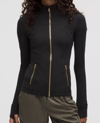 LULULEMON DEFINE JACKET NULU~BLACK~GOLD/GOLD~0-2 4 6 8~10-12