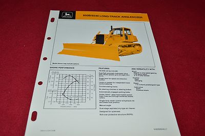 John Deere 850B Crawler Tractor Long Track Angledozer Dealer's Brochure YABE14 