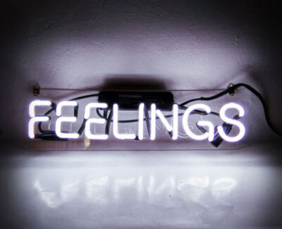 14'' Feelings Acrylic Handmade Neon Sign Light Real Glass Artwork Gift Wall Decor